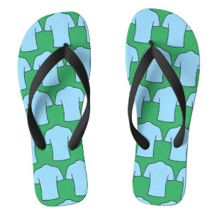 Football Shirts Design in Light Blue Sky Blue Flip Flops