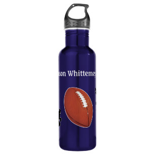 Football Silhouetted Players and Ball personalize 710 Ml Water Bottle