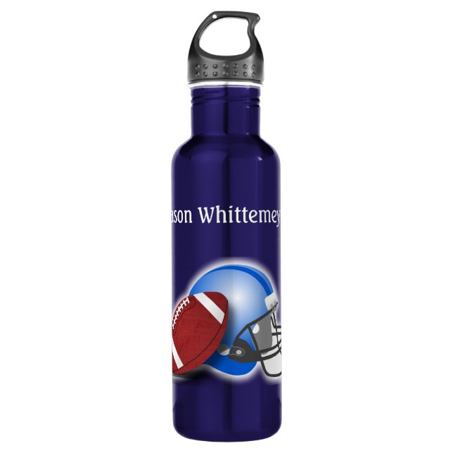 Football Silhouetted Players and Ball personalize 710 Ml Water Bottle (Front)