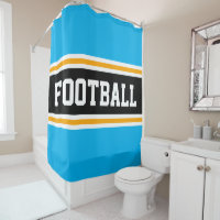 FOOTBALL Sky Blue Black Yellow Racing Stripes