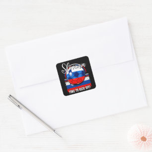 Football Slovenia Flag, Slovenian Sports Fan Square Sticker