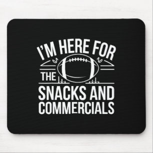 Football Snacks And Commercials Game Day Mouse Pad