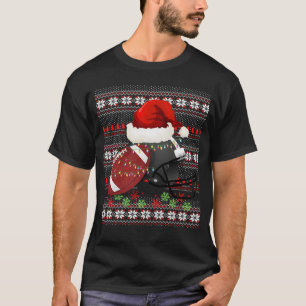 Football Snowman Family Group Ugly Christmas Footb T-Shirt