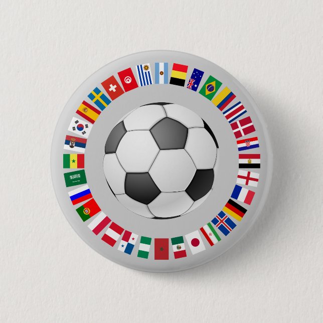 FOOTBALL SOCCER  2018 2 INCH ROUND BUTTON (Front)