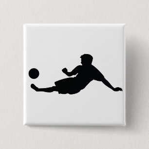 Football Soccer 2 Inch Square Button
