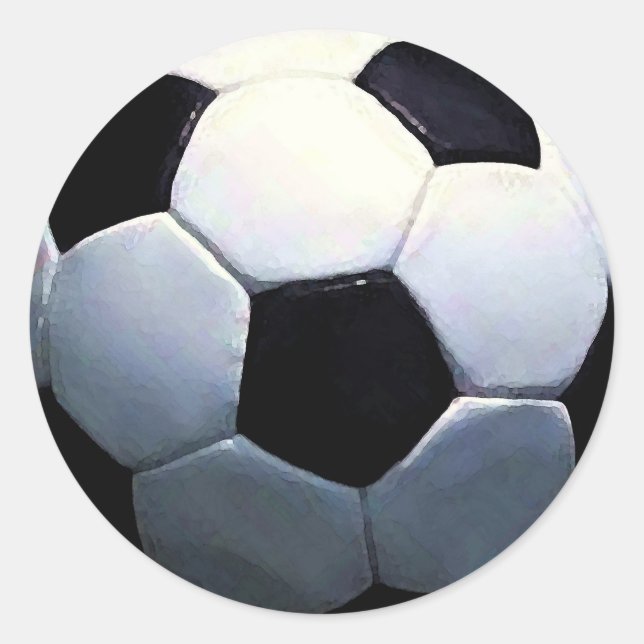 Football - Soccer Ball Classic Round Sticker (Front)