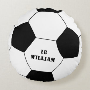 Football & Soccer Ball Coussin avec nom et numéro