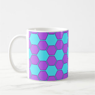 Football / Soccer Ball Texture - Purple & Blue Coffee Mug