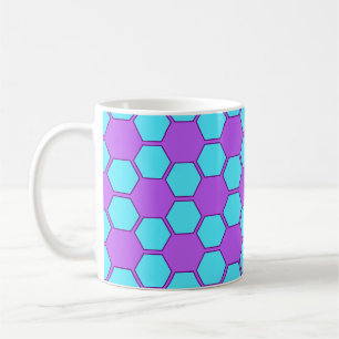 Football / Soccer Ball Texture - Purple & Blue Coffee Mug
