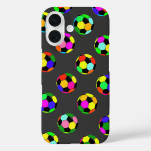 football - soccer balls pattern iPhone 16 case