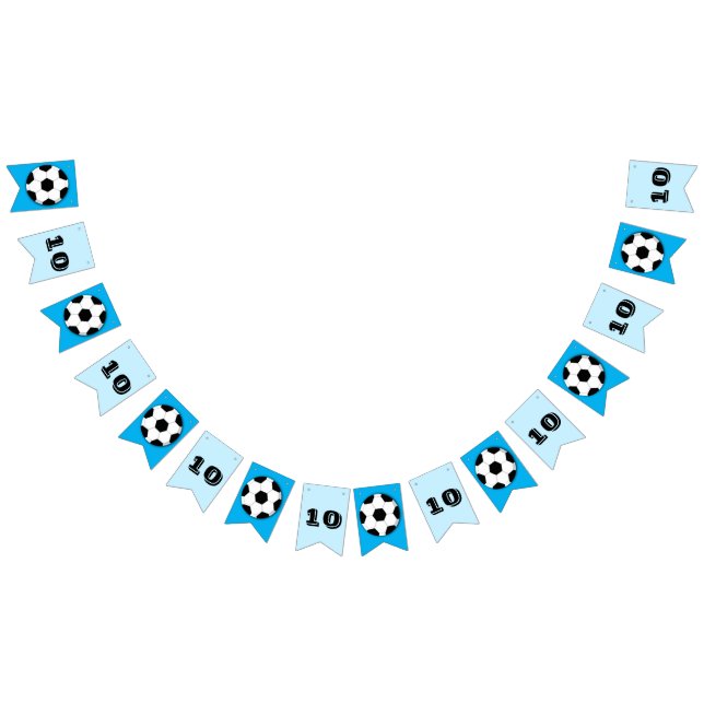 football soccer boys birthday | CUSTOM AGE Bunting Flags (All)