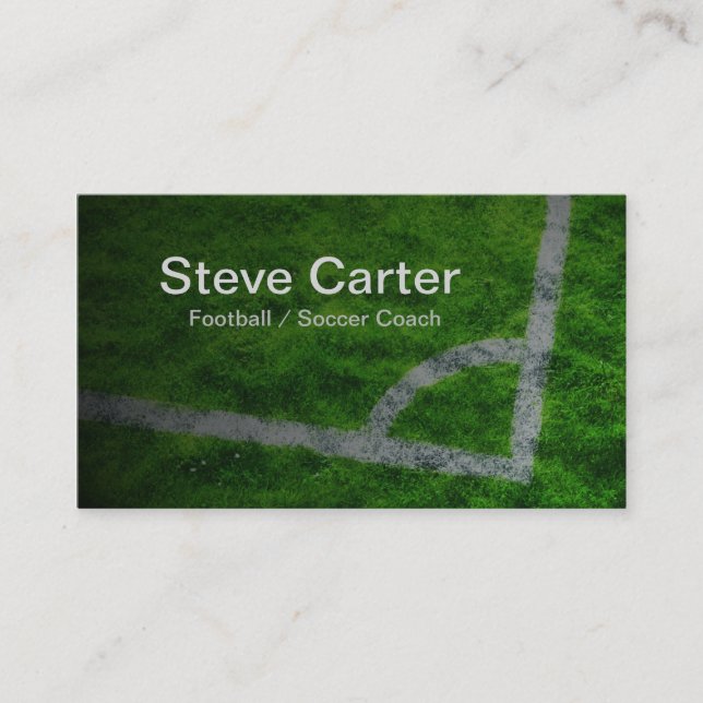 Football Soccer Coach or Player Grass Card (Front)