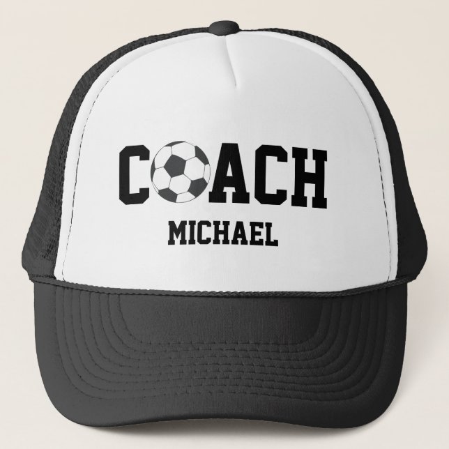 football / soccer COACH Personalized  Trucker Hat (Front)