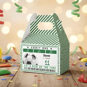 Football soccer game kids birthday favor box