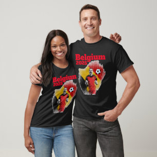 Football Soccer Goal Celebration Belgium Flag 2025 T-Shirt