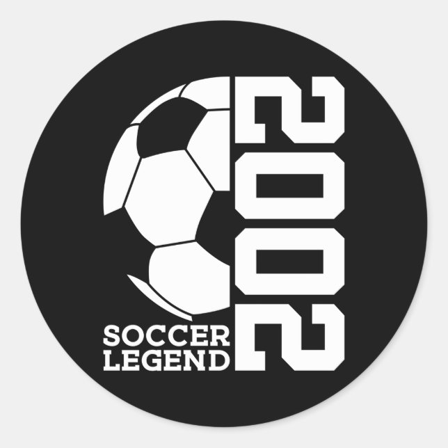 Football Soccer Legend 2002 Classic Round Sticker (Front)