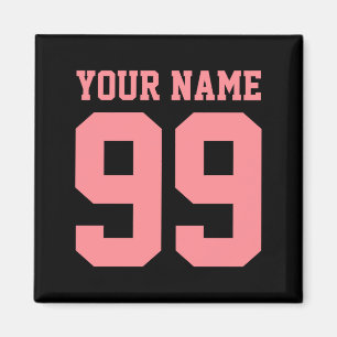 Football Soccer Name Number Boy Girl Personalised Magnet