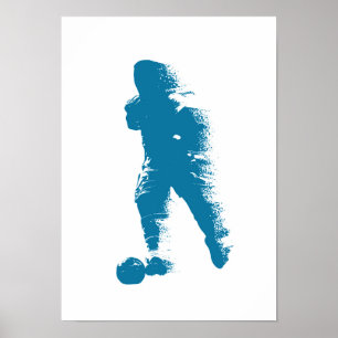 Football / Soccer Player - Abstract Watercolor Art Poster