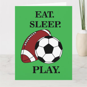 Football Soccer Player Coach Birthday Card