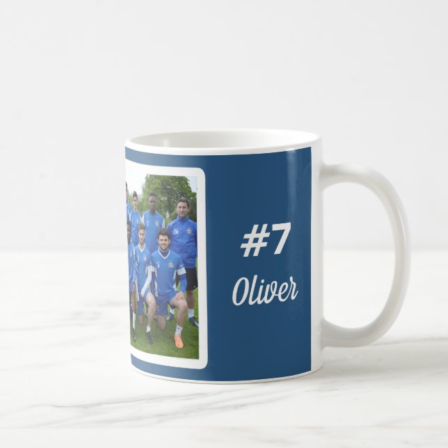 Football Soccer Player's Gift Personalized Photo Coffee Mug (Right)
