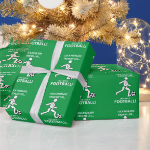 Football Soccer Sports Player Football Soccer Wrapping Paper