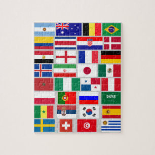 FOOTBALL SOCCER TEAM FLAGS 2018 JIGSAW PUZZLE