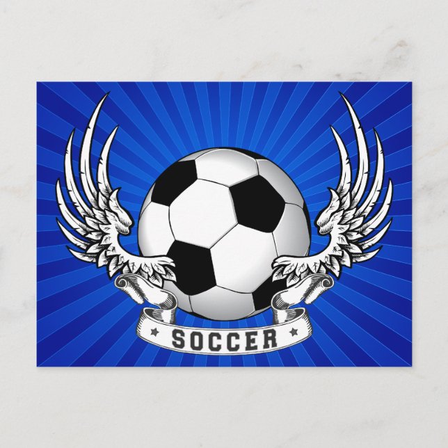 Football Soccer Wings Postcard (Front)