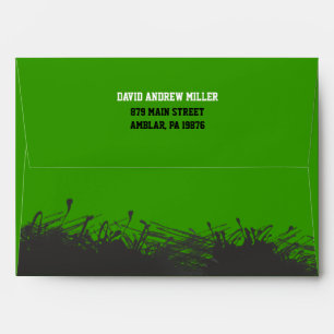 Football Splatter Bar Mitzvah Invitation Envelope