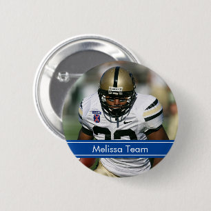 Football Sport Photo  2 Inch Round Button
