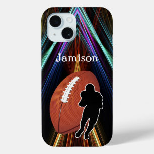 Football Sport player and ball Personalize iPhone 15 Case