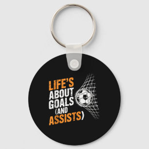 Football Sport Vintage Soccer Lifes About Goals An Keychain