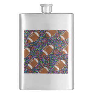 Football Sports Art Hip Flask