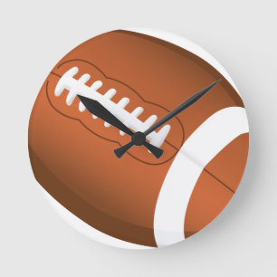 Football Sports Ball Team Game Playing Stars Coach Round Clock