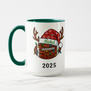 Football Sports Christmas 2025 Mug   Custom Name