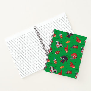 Football Sports Equipment, Food and Drink Notebook