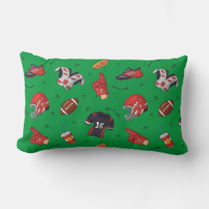 Football Sports Equipment with Food Pattern Lumbar Pillow