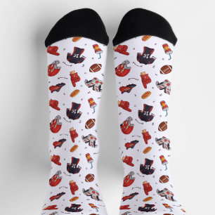 Football Sports Equipment with Food Pattern Socks