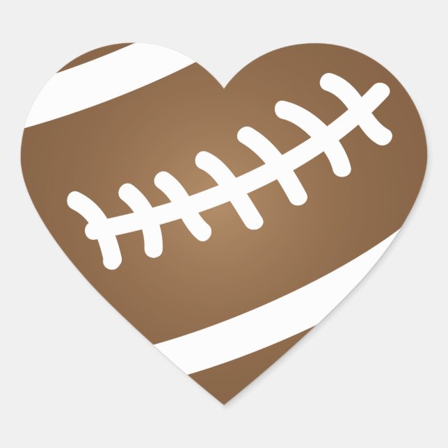Football Sports Heart Heart Sticker (Front)
