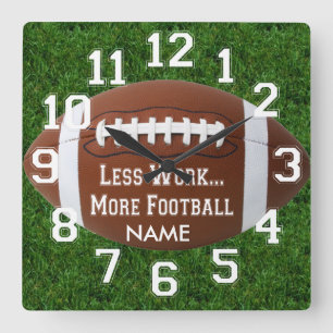 Football Sports Mancave design Wall Clock