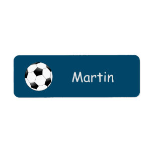 Football sports name kids Label