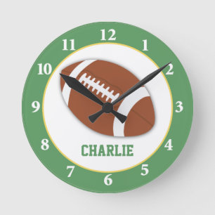 Football Sports Personalized Wall Clock - Green