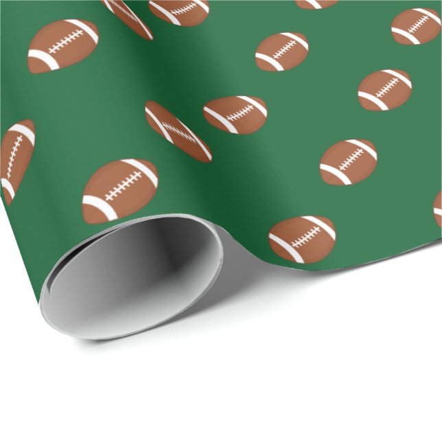 Football Sports Theme | Any Background Colour Wrapping Paper (Roll Corner)