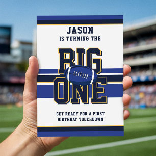 Football Sports Theme Boy Girl First Birthday Invitation