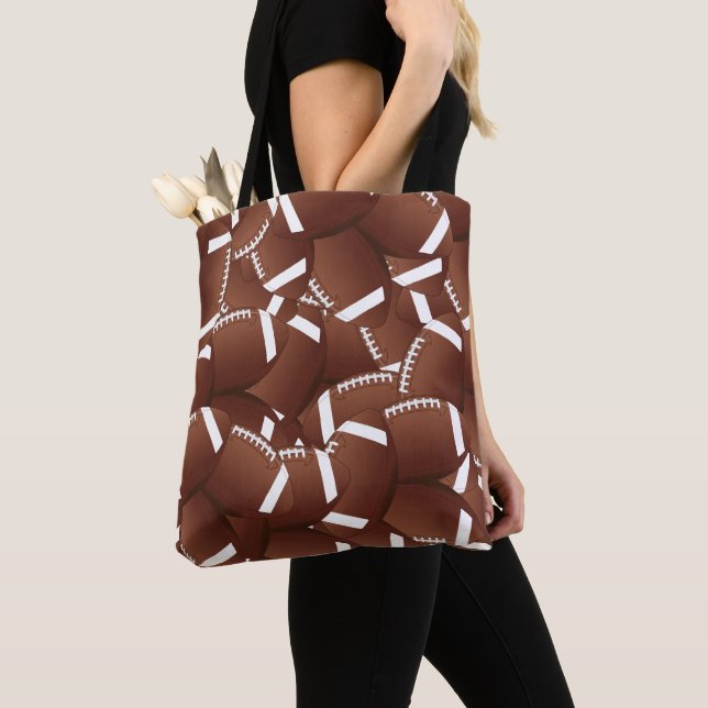 Football Sports Tote Bag (Close Up)