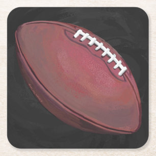 Football Square Paper Coaster