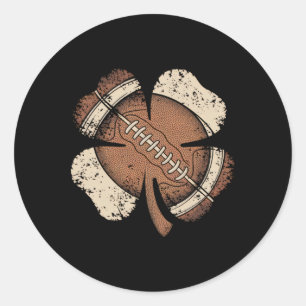 Football St Patricks Day Boys Girls Men Women Sham Classic Round Sticker
