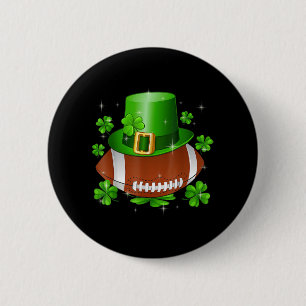 Football St Patricks Day Leprechaun Shamrock Boys  2 Inch Round Button