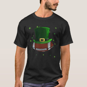 Football St Patricks Day Leprechaun Shamrock Boys  T-Shirt