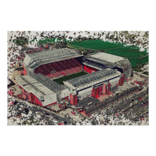 Football Stadium Art - Liverpool, England Poster