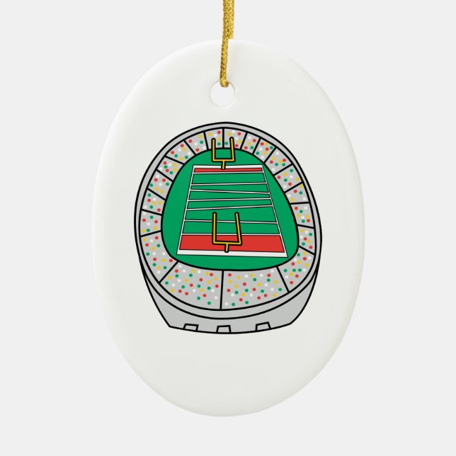football stadium graphic ceramic ornament (Front)